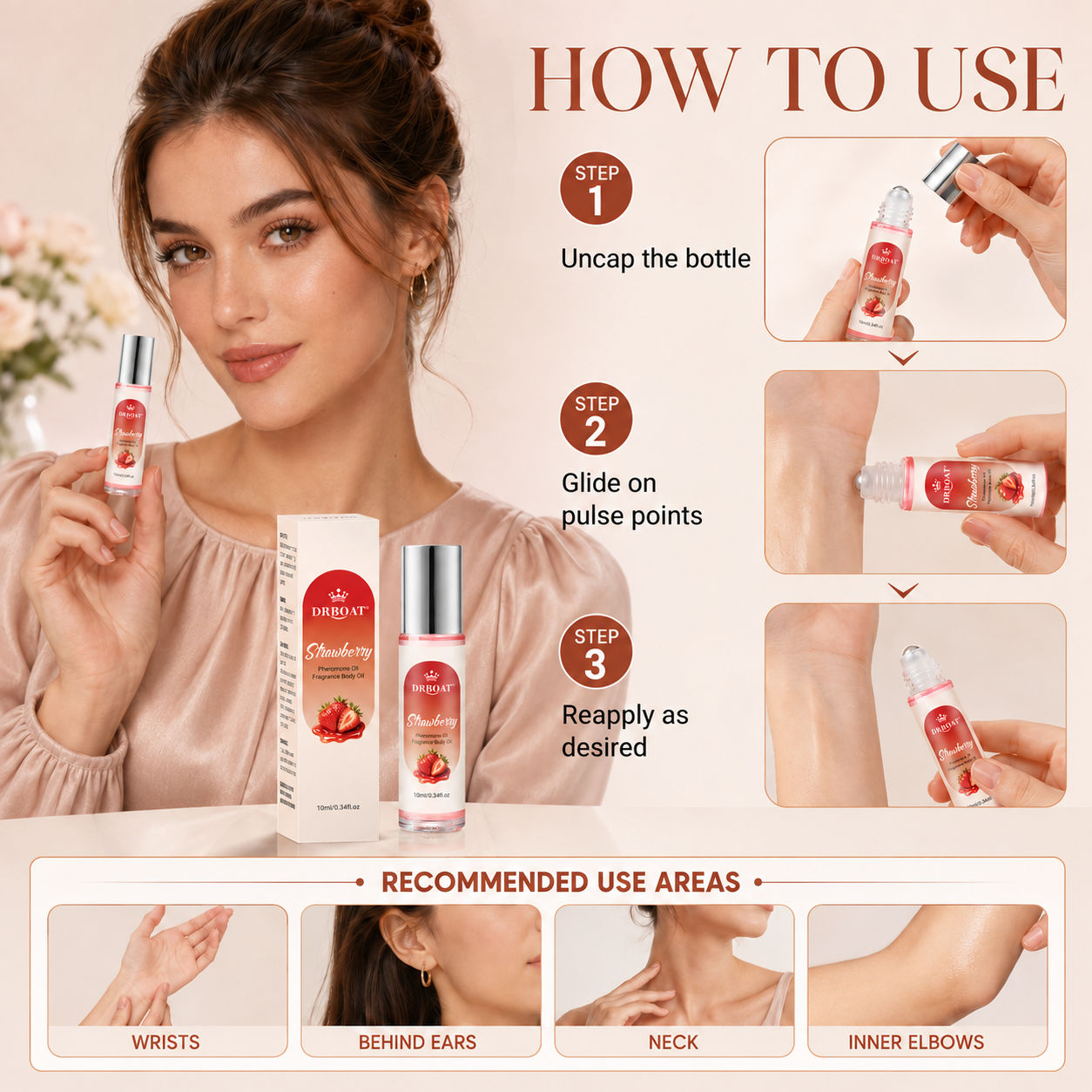 Aardbeien-rollerparfumolie voo - Perfume Fragrance Oil recensie en prijs